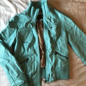 Light Blue Bomber Jacket